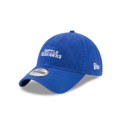 Blue Seattle Seahawks Hat - New Era NFL Solid Team Hit 9TWENTY Adjustable Caps USA8534720